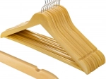 Perchas de madera para ropa RUHHY, 10 uds