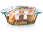 Bol de vidrio resistente al calor con tapa 1 l + 270 ml