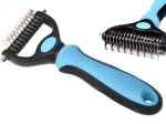 Cepillo deslanador para perros y gatos con 16 dientes de acero inoxidable