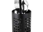 Escurre cubiertos y soporte para utensilios Vilde de acero inoxidable negro