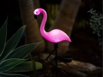 Lámpara LED solar de jardín con forma de flamenco 53 cm