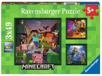 Rompecabezas Ravensburger Minecraft Biomas 3x49 piezas