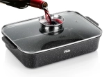 Fuente para hornear de granito con tapa Granitica 3,5 l, 35 × 23 × 12 cm