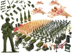 Juego coleccionable de figuras militares 307 piezas