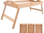 Mesa de desayuno plegable de bambú 50 × 30 × 24,5 cm