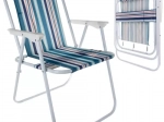Silla turística plegable BERGAMO con asiento reforzado