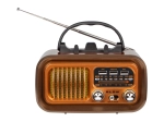 radio retro portátil AM/FM con carga solar y bluetooth