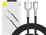 Cable USB‑A a Lightning BASEUS Cafule 1 m, 2,4 A – negro