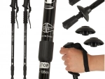 Bastones de trekking plegables Nordic Walking, negros, 2 uds