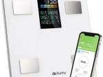 Báscula personal analítica RUHHY con LCD, BIA y app Feelfit, blanca