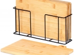 Tablas de bambú con soporte 28 × 20 cm, juego de 4