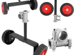 Ruedas de apoyo universales para desbrozadora y recortadora 26–28 mm