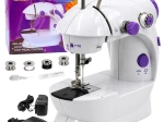Máquina de coser mini portátil con iluminación LED, 2 velocidades y pedal
