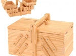 Caja de costura de madera 30 × 16 × 20 cm