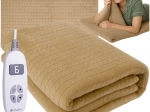 Manta eléctrica calefactable 180 × 130 cm beige Ruhhy