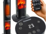 Termoventilador de torre Kaminer Ignisse con efecto chimenea 2000 W con mando a distancia