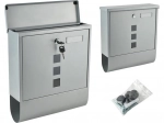 Gran buzón de correo gris con función de protección contra la intemperie