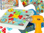 Juego de construcción creativo con taladro en maletín, 261 piezas