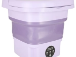 Lavadora mini portátil plegable 8 l morado
