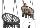 Silla colgante boho para jardín, gris, MultiGarden
