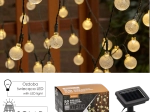 Guirnalda luminosa solar de exterior Bubble 50 LED blanco cálido 9,35 m