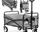 Carrito de jardín plegable MultiGarden gris 48x90 cm