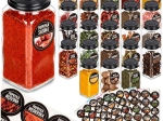 Juego de frascos de vidrio para especias 120 ml, 24 uds + 90 etiquetas