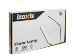 Lámpara LED de pie Izoxis de 180 cm, negra, con mando a distancia