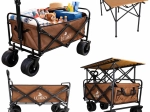 Carro de transporte plegable LUARO 2 en 1 con mesa