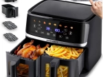 Freidora de aire con doble cuba 10,2 l 1700 W BERDSEN