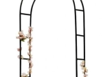 Pérgola metálica de jardín en forma de arco para plantas trepadoras 240 × 140 cm