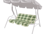 Cojín para columpio de jardín 129 × 43 cm cuadro verde (2 uds)