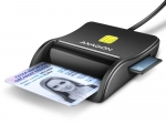 Lector de tarjetas Axagon CRE-SM3SD USB con soporte para SD/microSD/SIM