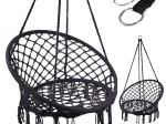 Columpio colgante nido negro 80 cm, capacidad de carga 150 kg