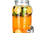 Dispensador de bebidas de vidrio con grifo 4 l