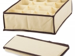 Organizador beige para cajones de ropa interior y calcetines