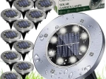 Luces LED solares para jardín - 12 piezas