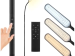 Lámpara LED de pie 180 cm negra con mando a distancia y temporizador IZOXIS