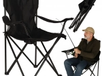 Silla plegable de camping para pesca negra