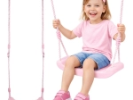 Columpio infantil de plástico KRUZZEL rosa