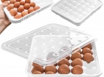 Caja de plástico para huevos con tapa, 30 uds