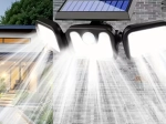 Luz LED solar exterior con sensor de movimiento y crepuscular, 74 LED