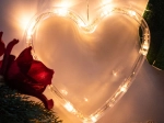 Corazón luminoso LED Decoración navideña