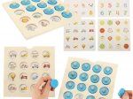 Juego de memoria Montessori de madera con cartas