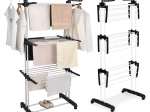 Tendedero vertical con ruedas, plegable, ModernHome