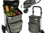 Bolsa de la compra con ruedas con estructura de 100 cm – gris