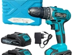 Taladro/atornillador a batería 24 V con maletín y 2× baterías de 3 Ah