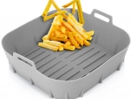 Cesta/cesta insertable de silicona para freidora de aire 22 cm – gris