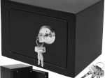 Caja fuerte de acero con llave para montaje en pared