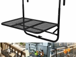 Mesa plegable colgante para balcón para barandilla, ajustable, carga máxima 30 kg